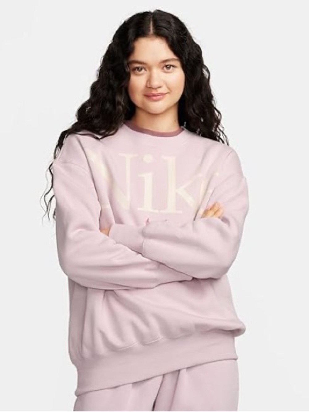Nike Women’s Oversized Crew Sweatshirt - Light Purple large lilac